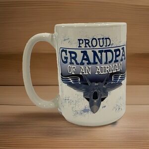 USAF Air force Proud of‎ Grandpa Airman Jet Aviation Ceramic Coffee Cup Mug